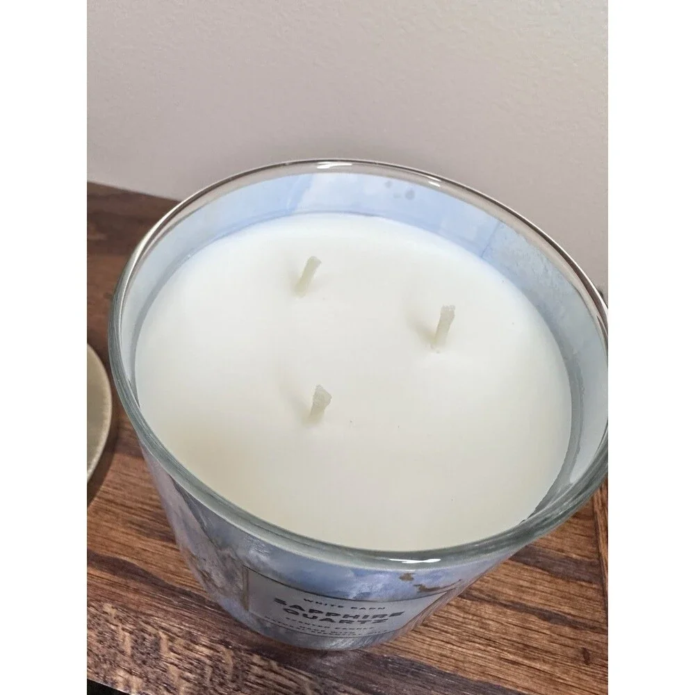 Bath & Body Works White Barn Candle Sapphire Quartz 14.5 oz 3 Wick